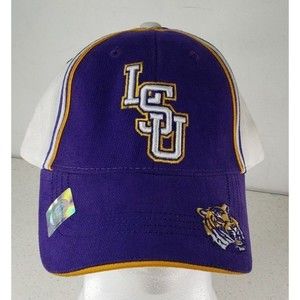 LSU TIGERS Adjustable Back Baseball Hat 3D Purple Yellow Fighting Tigers NWT